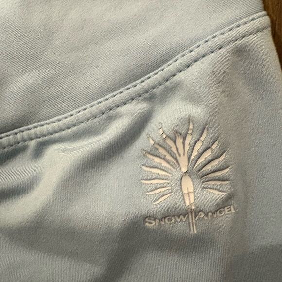 Snow Angel Leggings Cyber Silk Women Size Medium Light Blue Base Layer - Picture 3 of 13